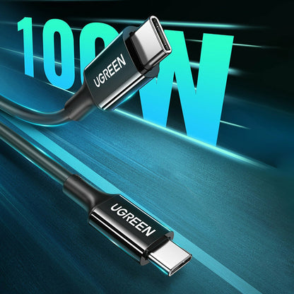 Podatkovni in polnilni kabel USB-C - USB-C UGREEN US300 (80371), 100W, 1m, črn