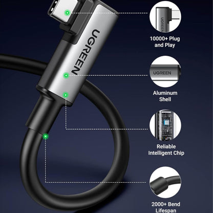 Kabel za podatke in polnjenje USB-C - USB-C UGREEN US551 (90629) Angled, 60W, 5m, črn