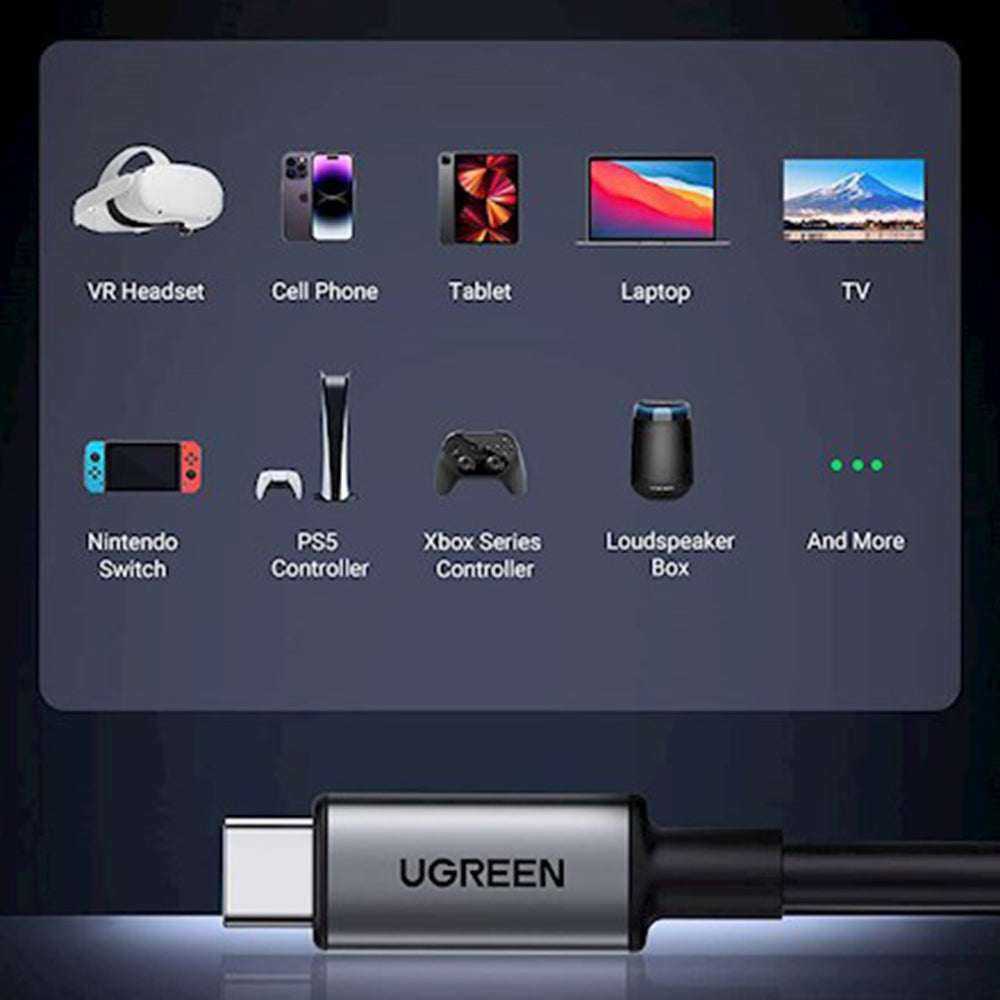 Kabel za podatke in polnjenje USB-C - USB-C UGREEN US551 (90629) Angled, 60W, 5m, črn