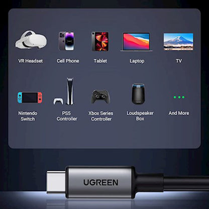 Kabel za podatke in polnjenje USB-C - USB-C UGREEN US551 (90629) Angled, 60W, 5m, črn