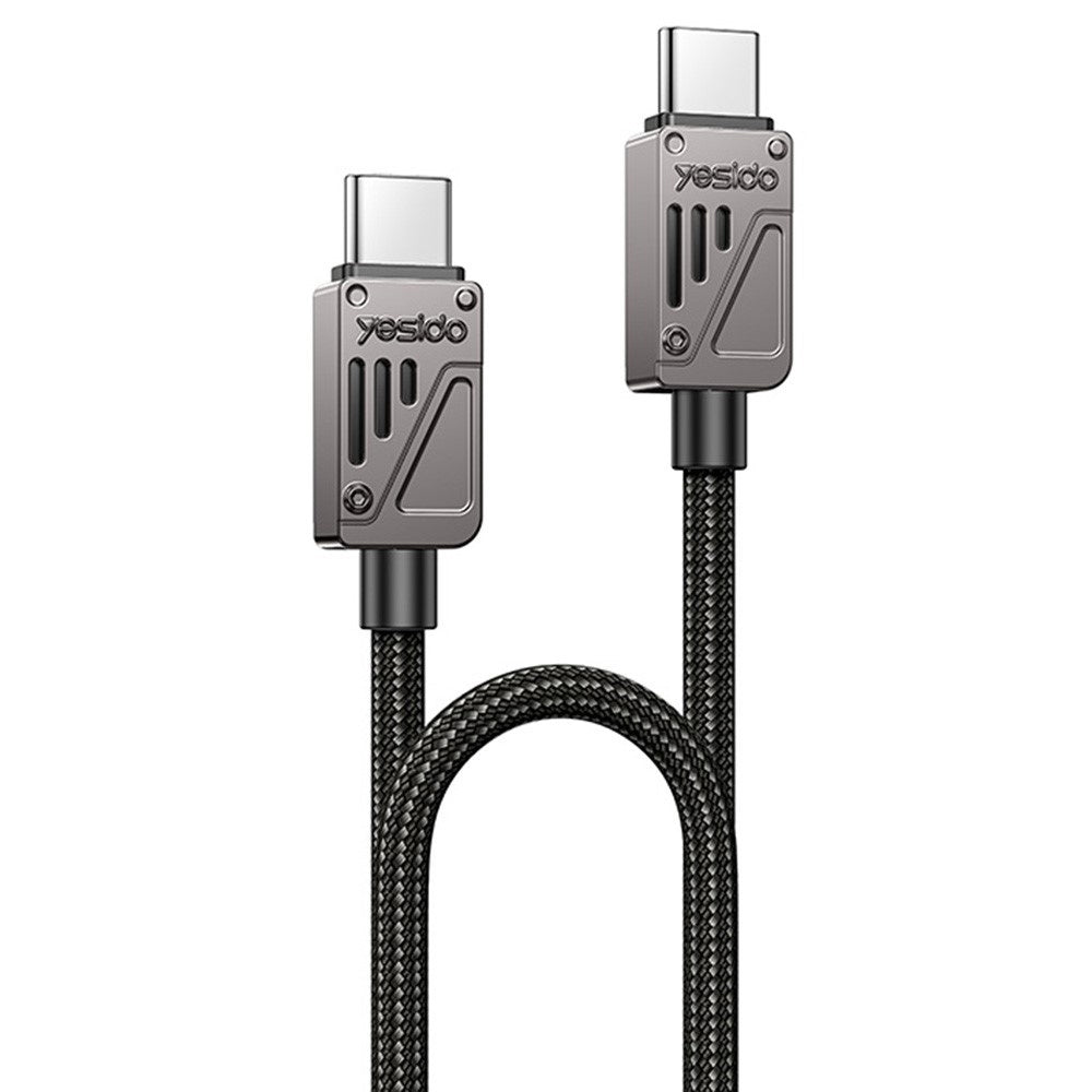 Kabel za podatke in polnjenje USB-C - USB-C Yesido CA196, 60W, 1.2m, črn
