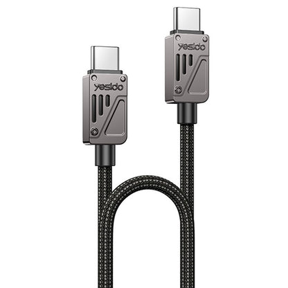 Kabel za podatke in polnjenje USB-C - USB-C Yesido CA196, 60W, 1.2m, črn