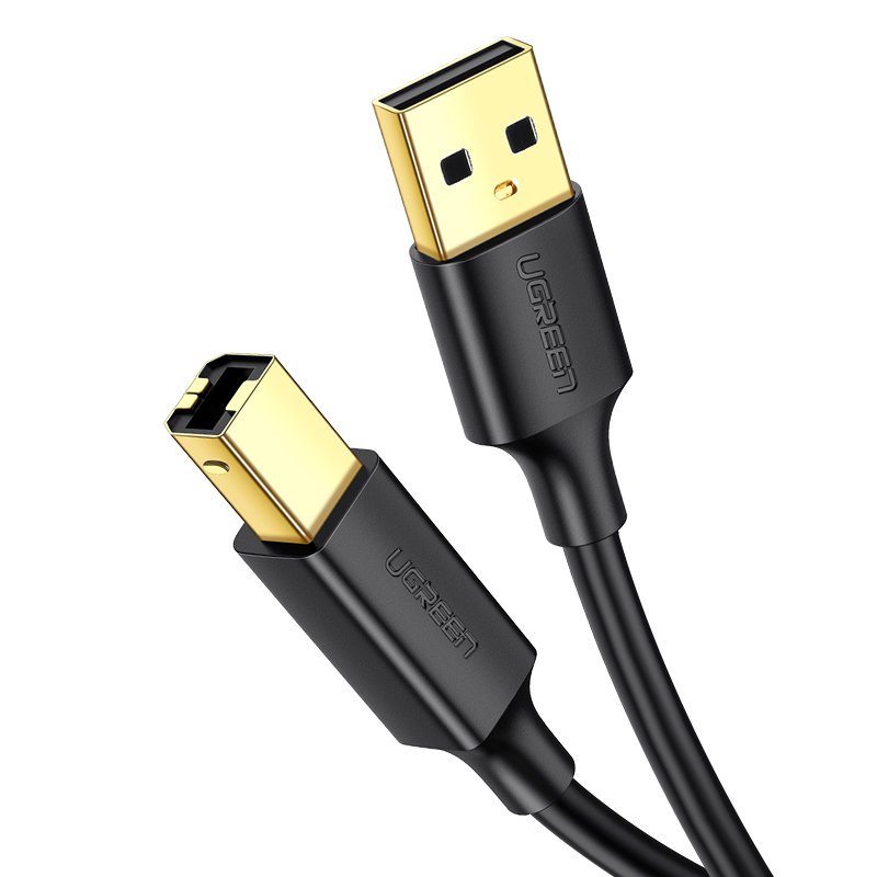 UGREEN US135 tiskalniški kabel, USB-A - USB-B, 2m, črn