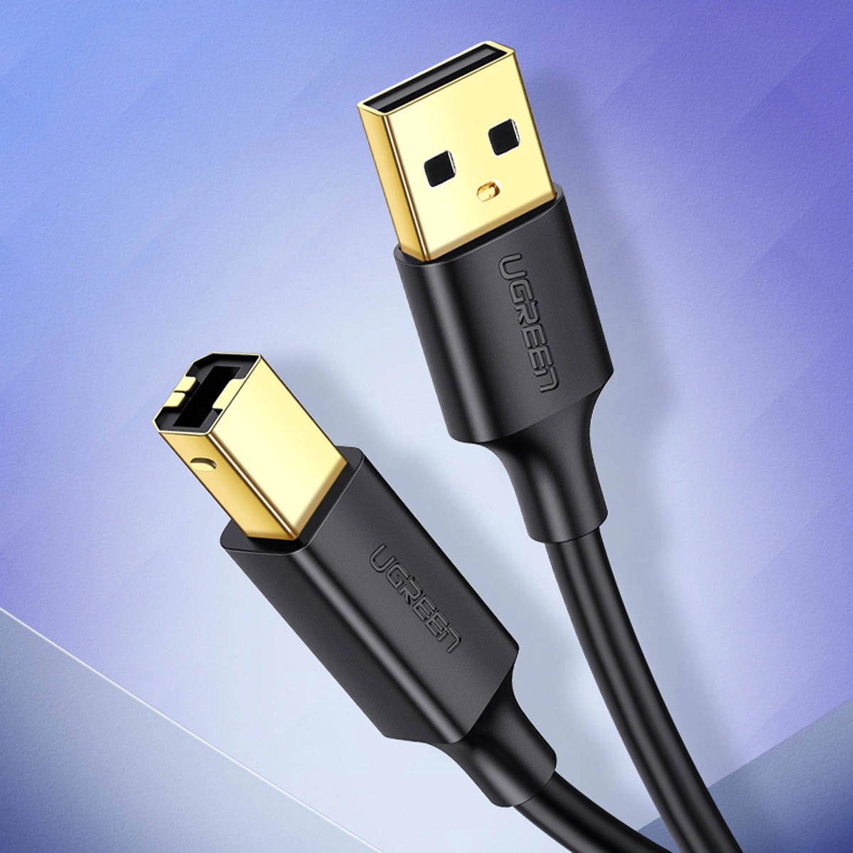 Kabel za tiskalnik UGREEN US135, USB-A - USB-B, 5m, črn