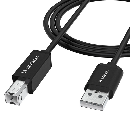 Tiskalni kabel WZK WKDDY3S, USB-A - USB-B, 2m, Črn