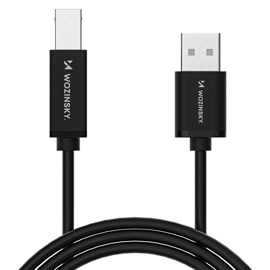 Tiskalni kabel WZK WKDDY3S, USB-A - USB-B, 2m, Črn