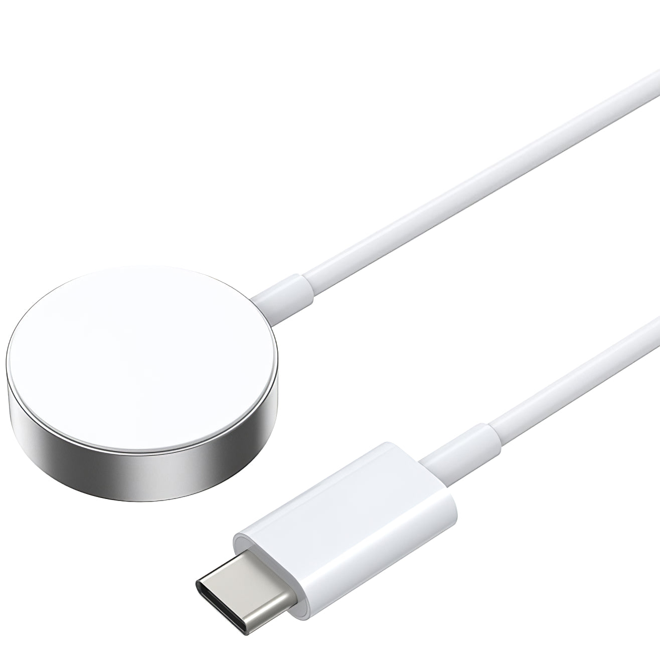 Brezžični polnilec BWOO WL-18 za Apple Watch Series, USB-C, bel