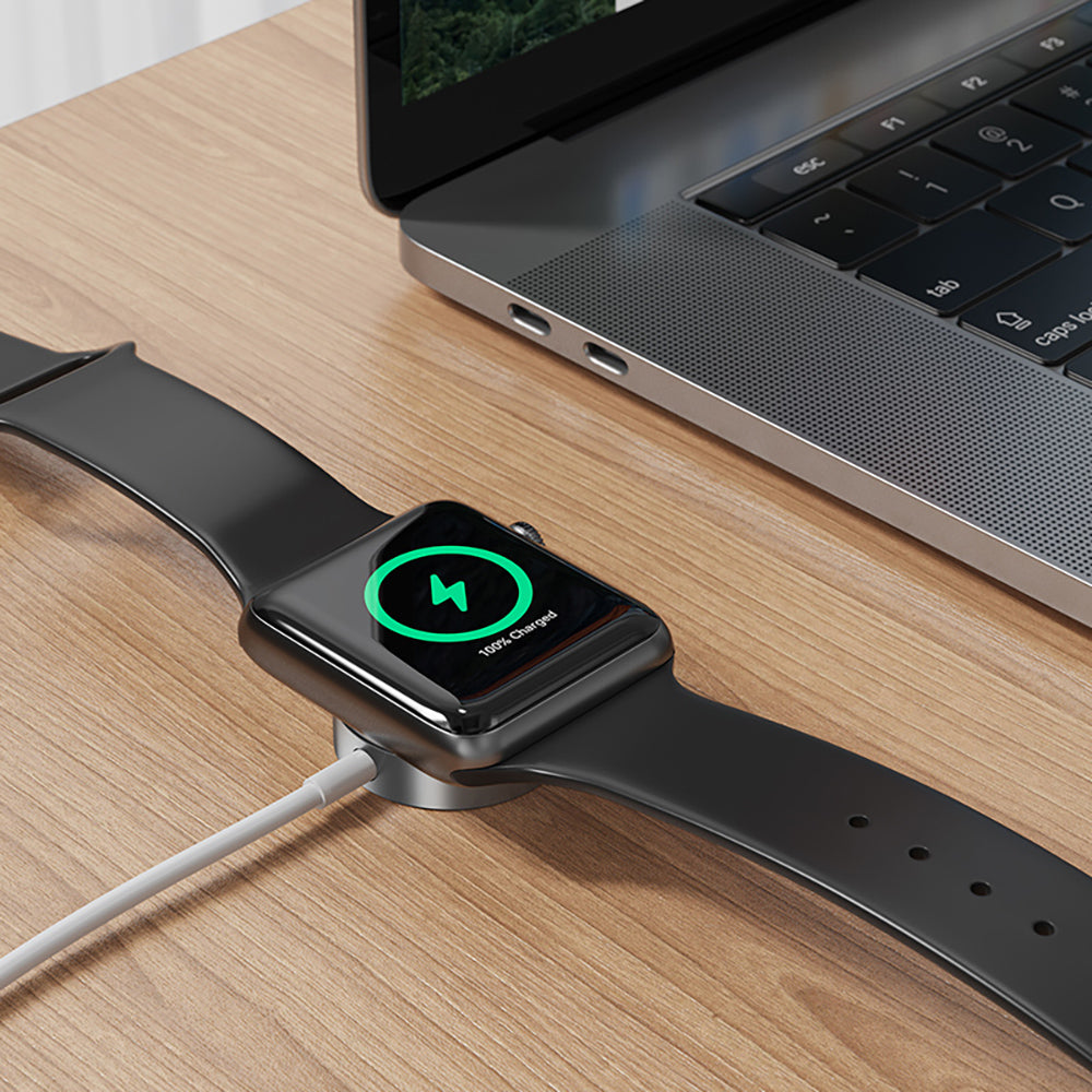 Brezžični polnilec BWOO WL-18 za Apple Watch Series, USB-C, bel