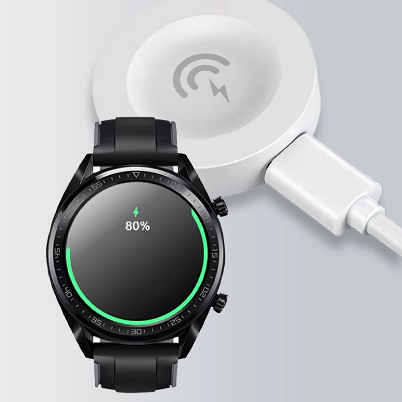 Brezžični polnilec Dudao A12H za Huawei Watch Series, USB-A, Bel