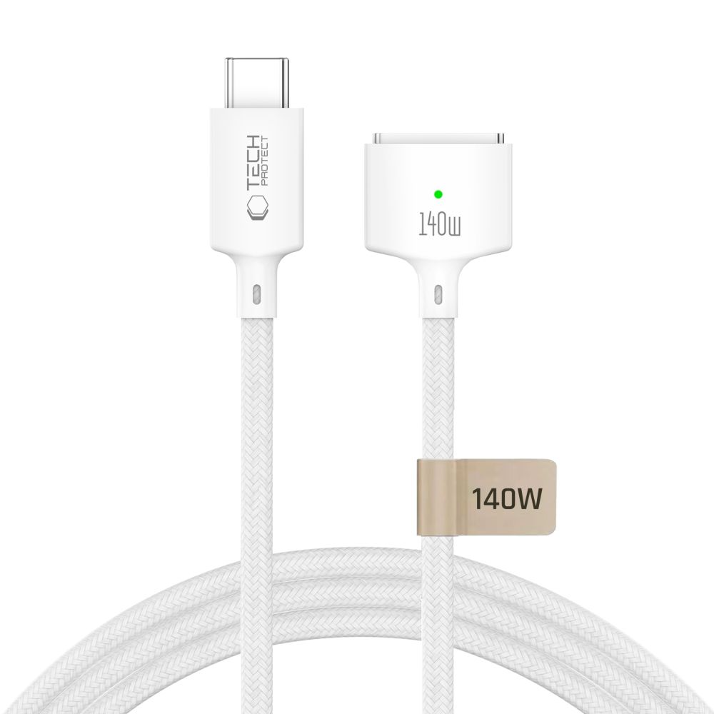 Polnilni kabel Tech-Protect MMC01 Ultraboost, USB-C - MagSafe 3, 140W, 3m, bel