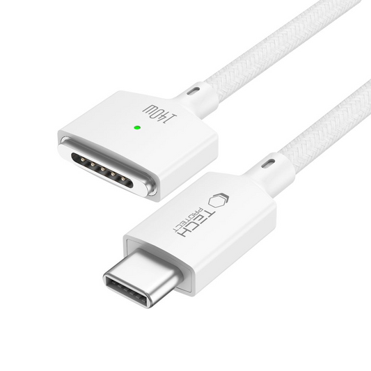 Polnilni kabel Tech-Protect MMC01 Ultraboost, USB-C - MagSafe 3, 140W, 2m, Bela