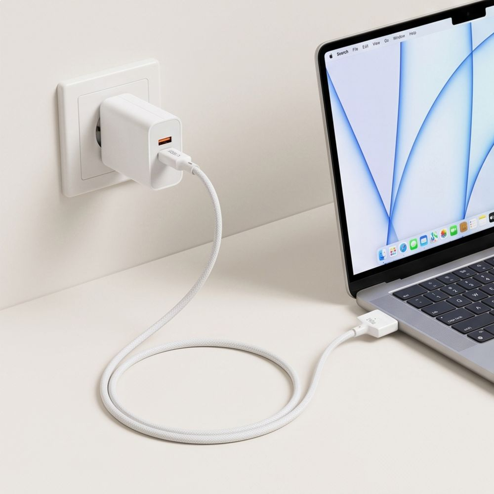 Polnilni kabel Tech-Protect MMC01 Ultraboost, USB-C - MagSafe 3, 140W, 3m, bel