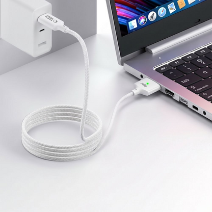 Polnilni kabel Tech-Protect MMC01 Ultraboost, USB-C - MagSafe 3, 140W, 2m, Bela