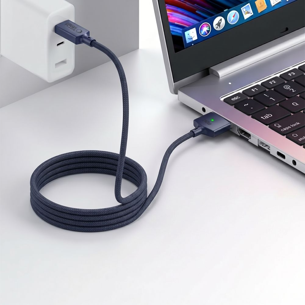 Polnilni kabel Tech-Protect MMC01 Ultraboost, USB-C - MagSafe 3, 140W, 2m, temno modra