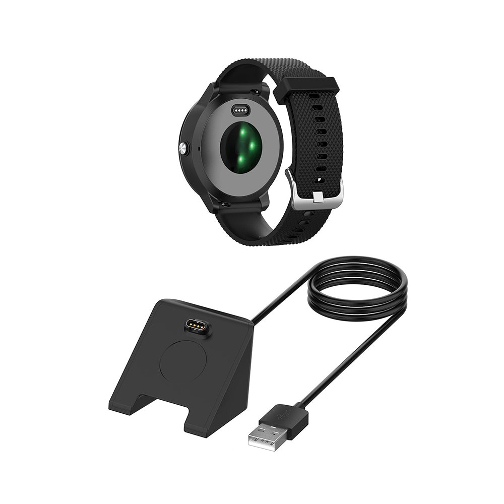 Polnilni kabel Techsuit TGC3 za Garmin Fenix 5 Plus / 7X / 6X / 6 / 5, USB-A, Črn