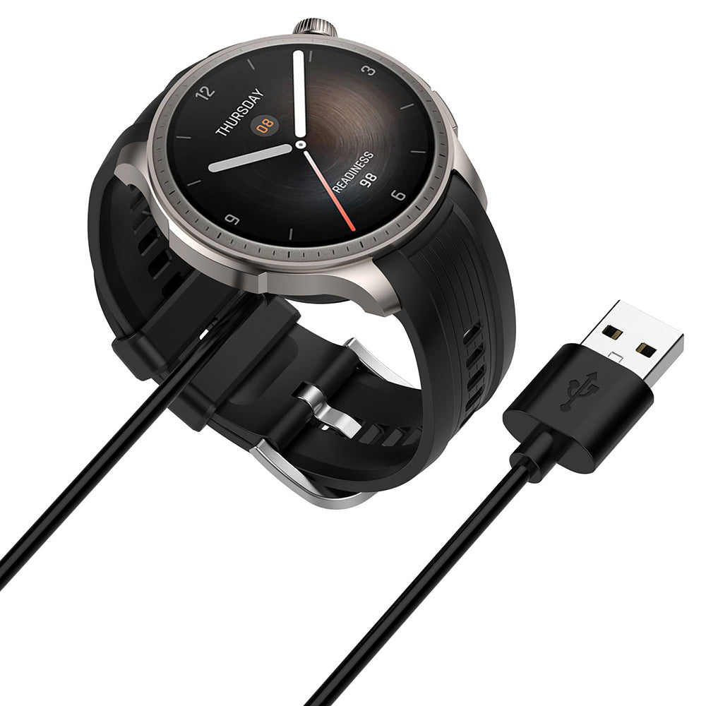 Polnilni kabel Techsuit THA4 za Amazfit T-Rex 3 / Balance, USB-A, črn