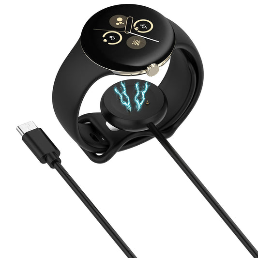 Polnilni kabel Techsuit THC5 za Google Pixel Watch 3 45mm / Watch 3 41mm, USB-C, črn