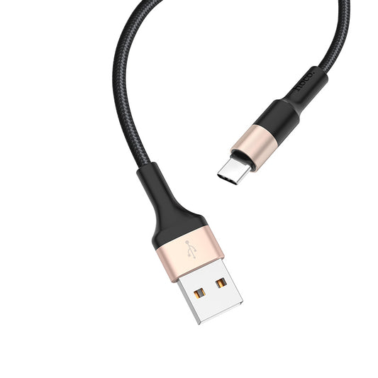 Kabel za podatke in polnjenje USB-A - USB-C HOCO X26 Xpress, 18W, 1m, Zlat