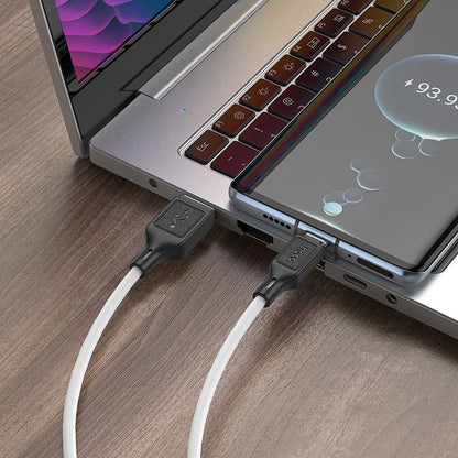 Kabel za prenos podatkov in polnjenje USB-A - USB-C HOCO X90, 60W, 1m, Bel