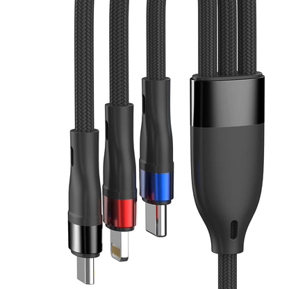 Kabel za polnjenje USB-A - Lightning / microUSB / USB-C 3MK Hyper N, 18W, 1.2m, črn