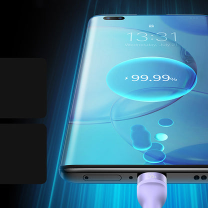 Polnilni kabel USB-A - Lightning / microUSB / USB-C Baseus Flash Series II 3in1, 66W, 1.2m, Vijolična CASS040005