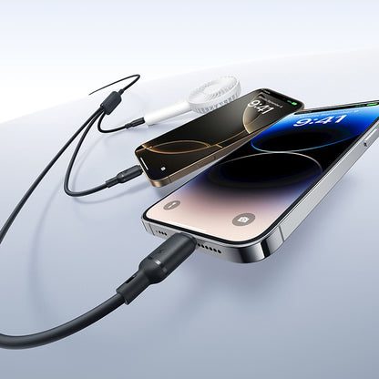 USB-A Charging Cable - Lightning / microUSB / USB-C Baseus Silky 3in1, 100W, 1.5m, Black P10377705123-00