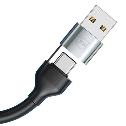 Polnilni kabel USB-A / USB-C - Lightning / microUSB / USB-C 3MK Hyper N, 18W, 1.2m, črn