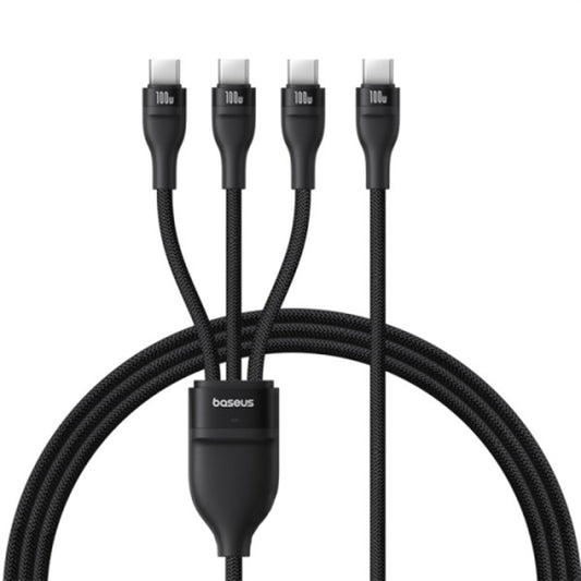 Kabel za polnjenje USB-C - 3 x USB-C Baseus Flash Series III 3in1, 100W, 1.5m, Črn P10377503111-00