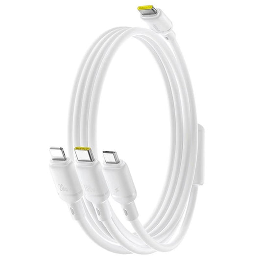 Kabel za polnjenje USB-C - Lightning / microUSB / USB-C Baseus Silky 3in1, 100W, 1.5m, Bel P10377706213-00