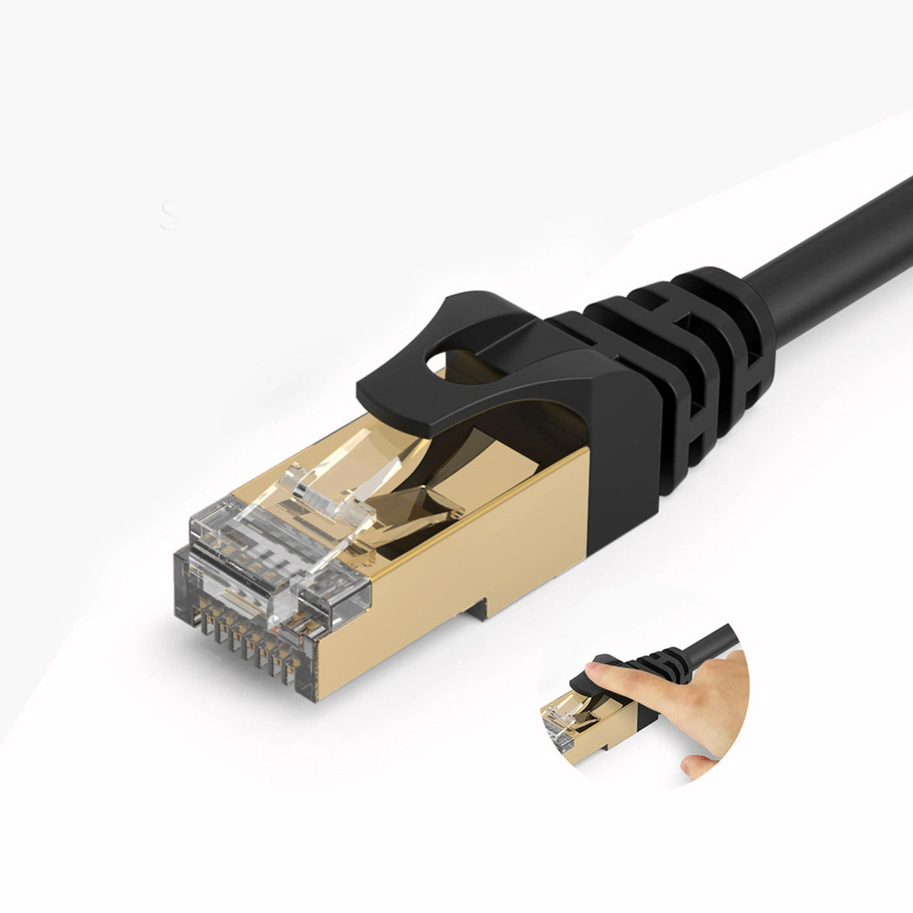Omrežni kabel Orico PUG-C7, UTP, Cat7, 2m, Črn