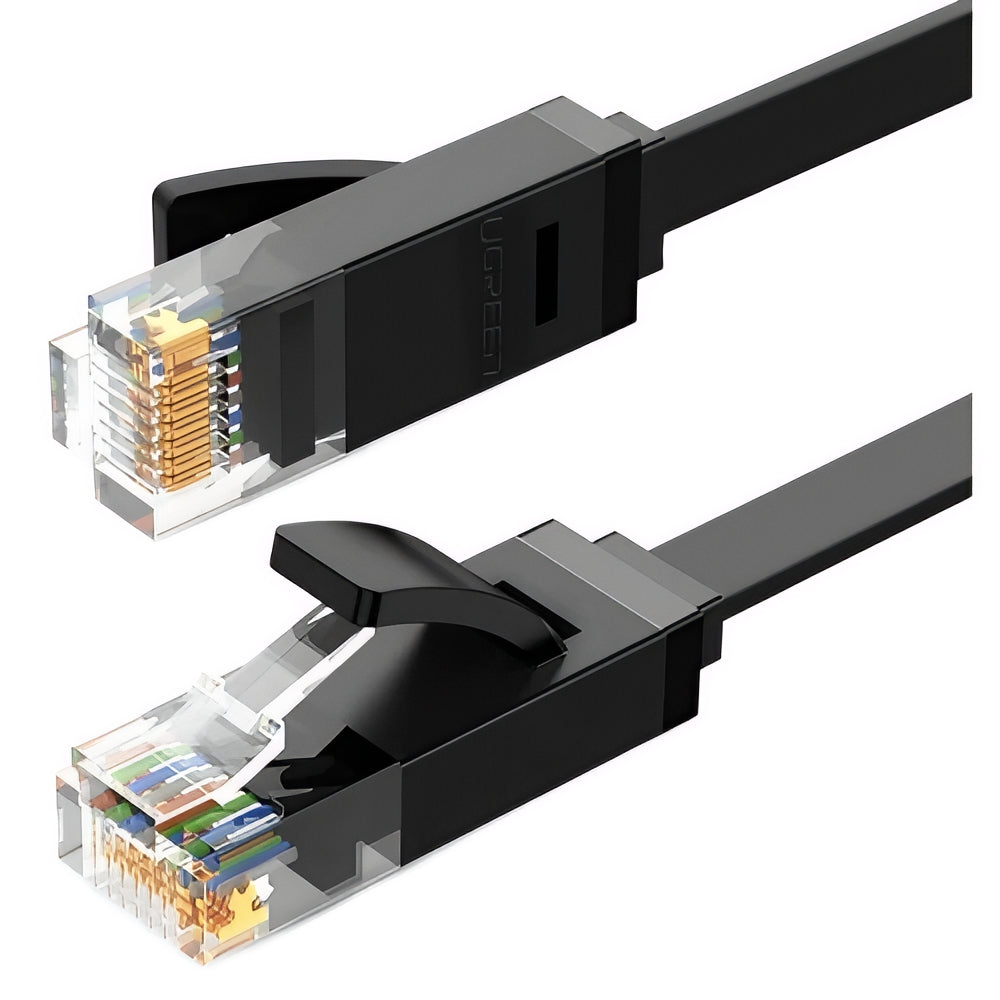 Omrežni kabel UGREEN NW102 Flat, UTP, Cat6, 0,5 m, črn