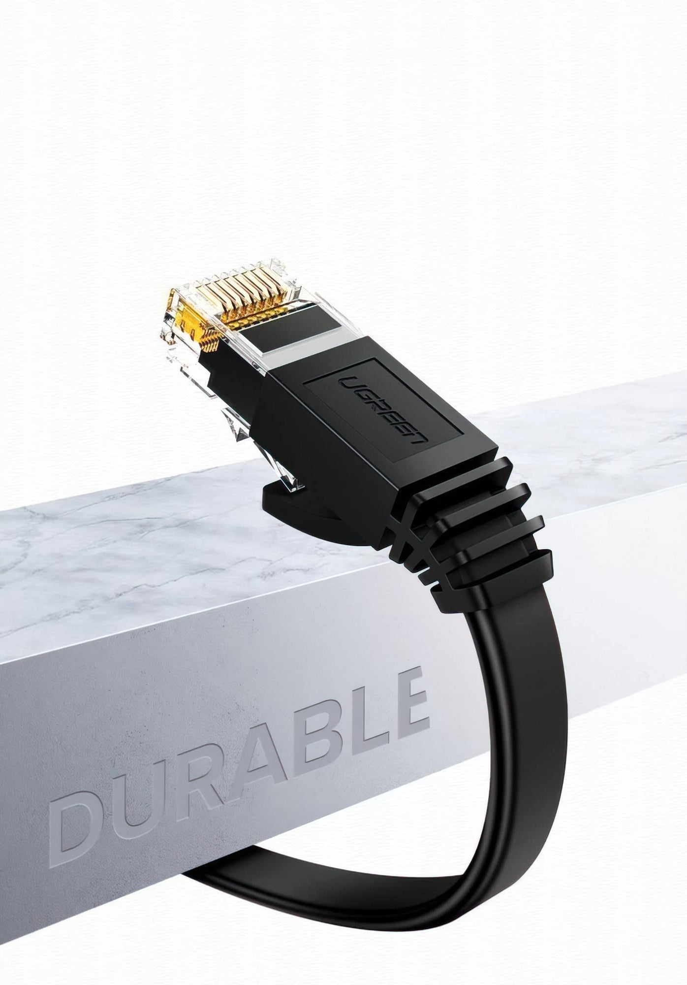 Mrežni kabel UGREEN NW102 Flat, UTP, Cat6, 3m, črn