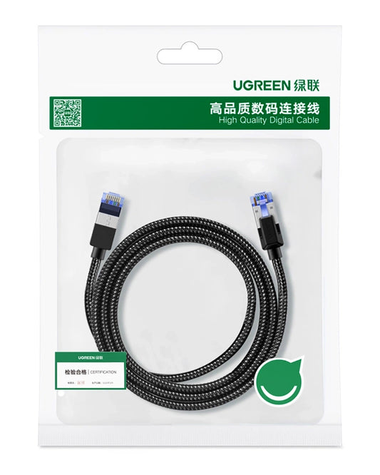 Mrežni kabel UGREEN NW153, UTP, Cat8, 1m, črn
