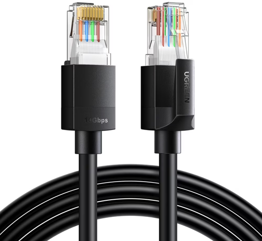 Mrežni kabel UGREEN NW316, UTP, Cat6, 8m, črn