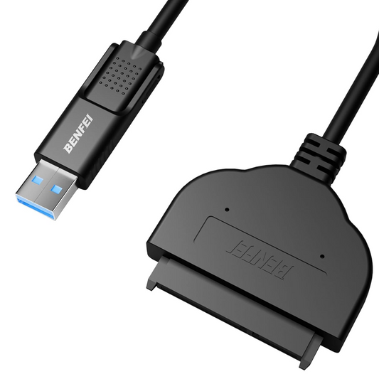 Kabel SATA Benfei, USB-A 3.0 / USB-C - SATA III, 0,27 m, Črn