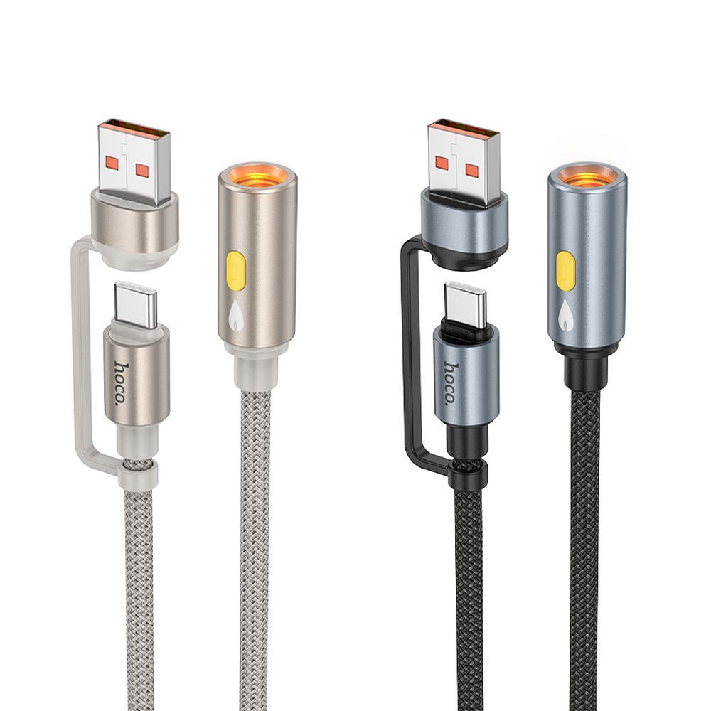 Električni vžigalnik HOCO UA38B, USB-C / USB-A, 0,3m, črn