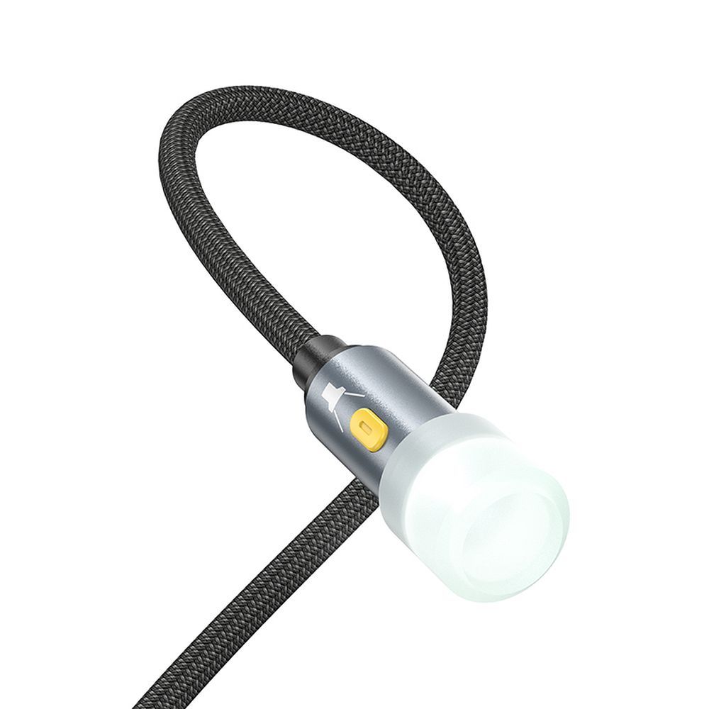 Kabel Led HOCO UA38C, USB-C / USB-A, 0.3m, črn