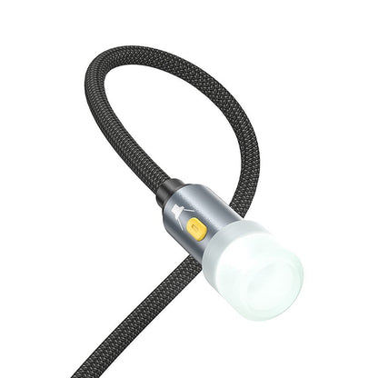 Kabel Led HOCO UA38C, USB-C / USB-A, 0.3m, črn