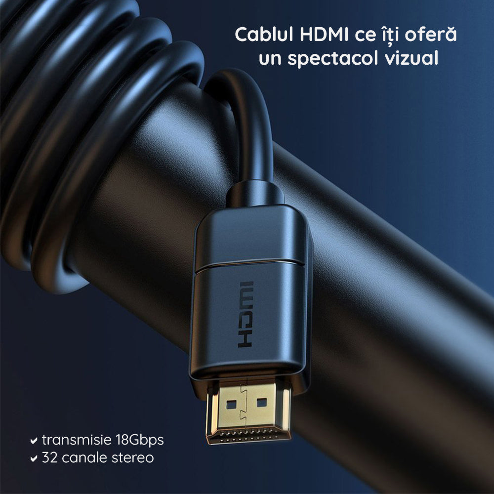 Video kabel Baseus High Definition, HDMI - HDMI, 4K, 5m, Črn CAKGQ-D01