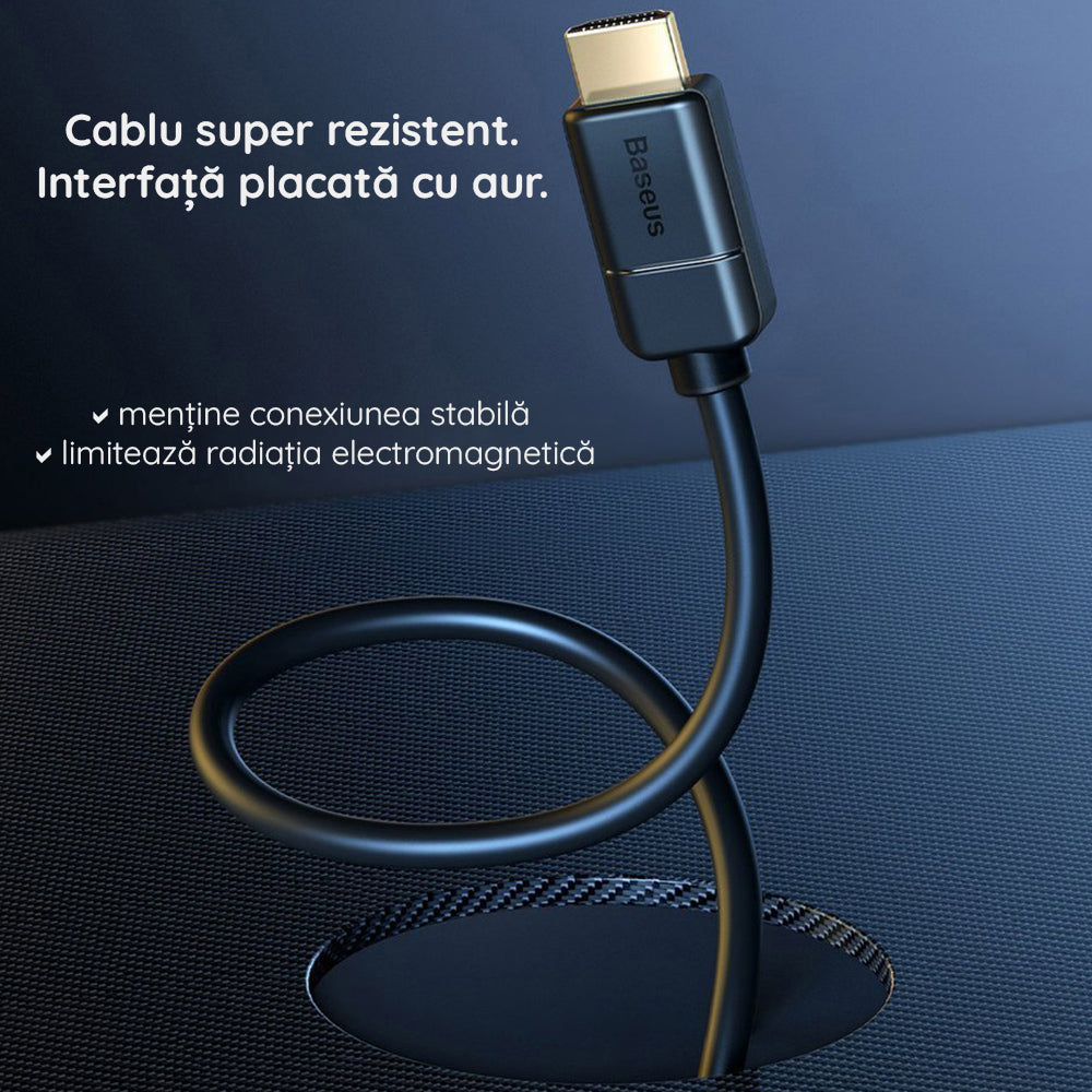 Video kabel Baseus High Definition, HDMI - HDMI, 4K, 5m, Črn CAKGQ-D01