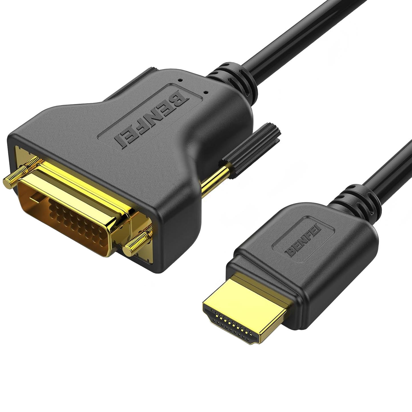 Benfei Video Kabel, HDMI - DVI, 1080P, 0,9 m, Črn
