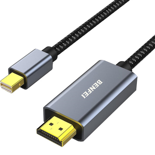 Benfei Video Cable, MiniDisplayPort - HDMI, 4K, 0.9m, Gray