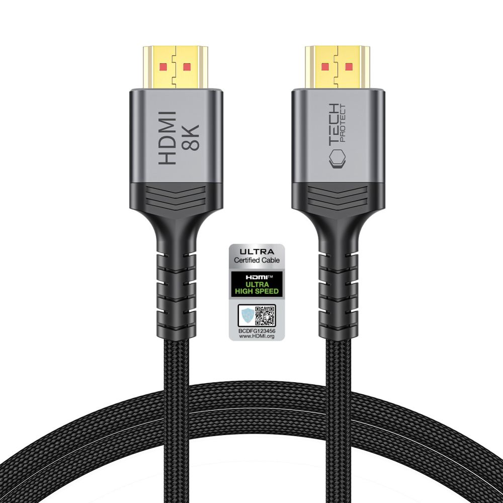 Video kabel Tech-Protect Ultraboost 2, HDMI - HDMI, 8K, 1m, Črn