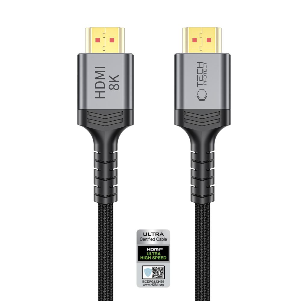 Video kabel Tech-Protect Ultraboost 2, HDMI - HDMI, 8K, 1m, Črn
