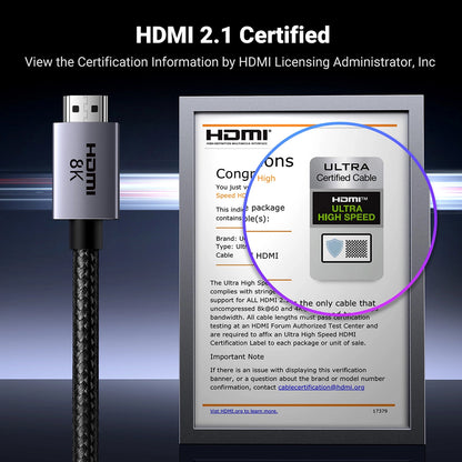 Video kabel UGREEN HD171, HDMI - HDMI, 8K, 3m, črn