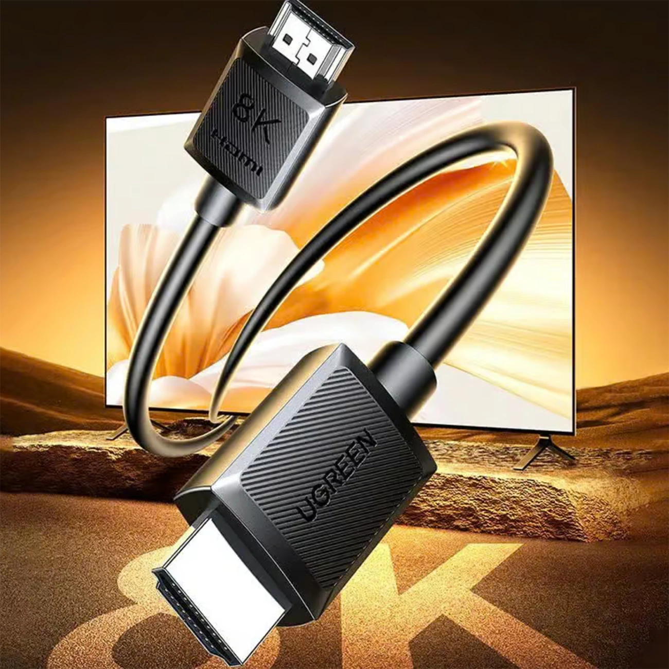 Video kabel UGREEN HD175 (45434), HDMI - HDMI, 8K, 5m, Črn