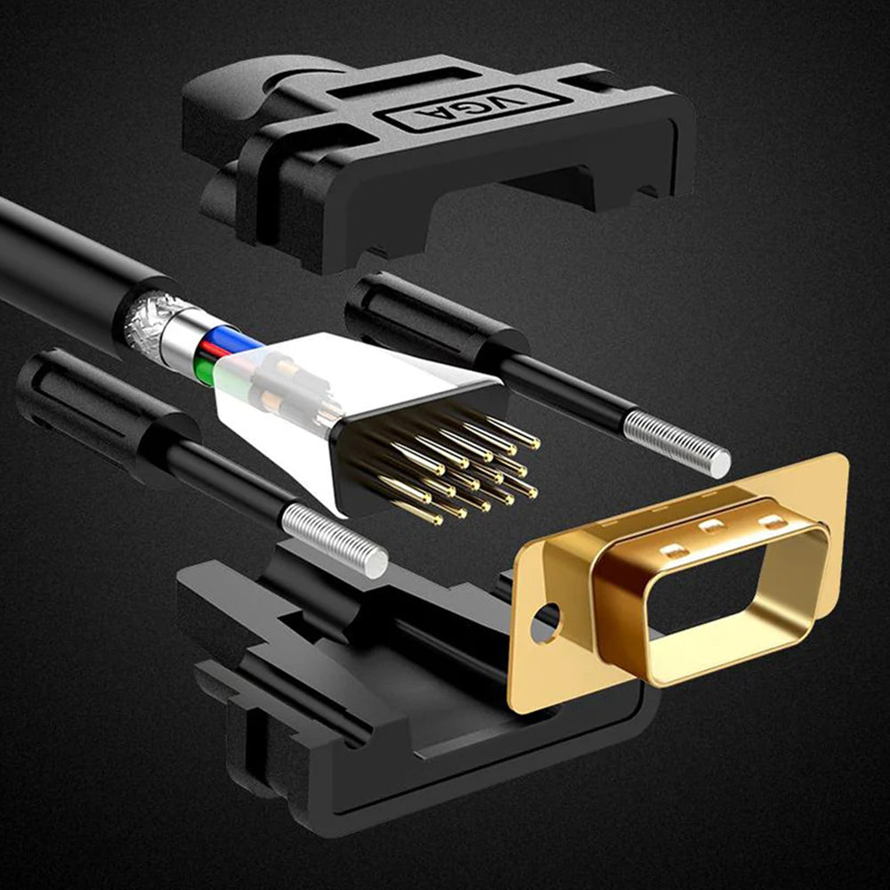 Video kabel UGREEN VG101 (11633), VGA - VGA, 10m, Črn