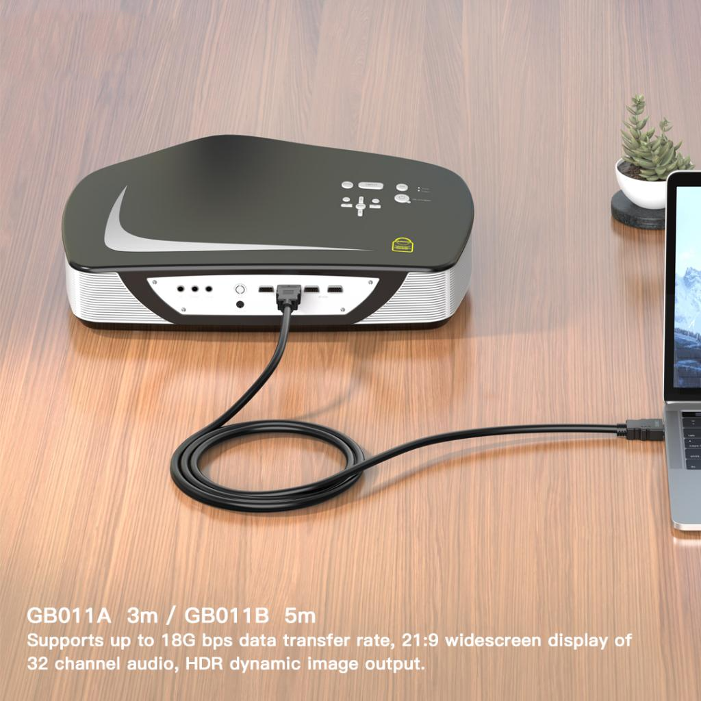 Video kabel XO Design GB011B, HDMI - HDMI, 4K, 5m, Črn