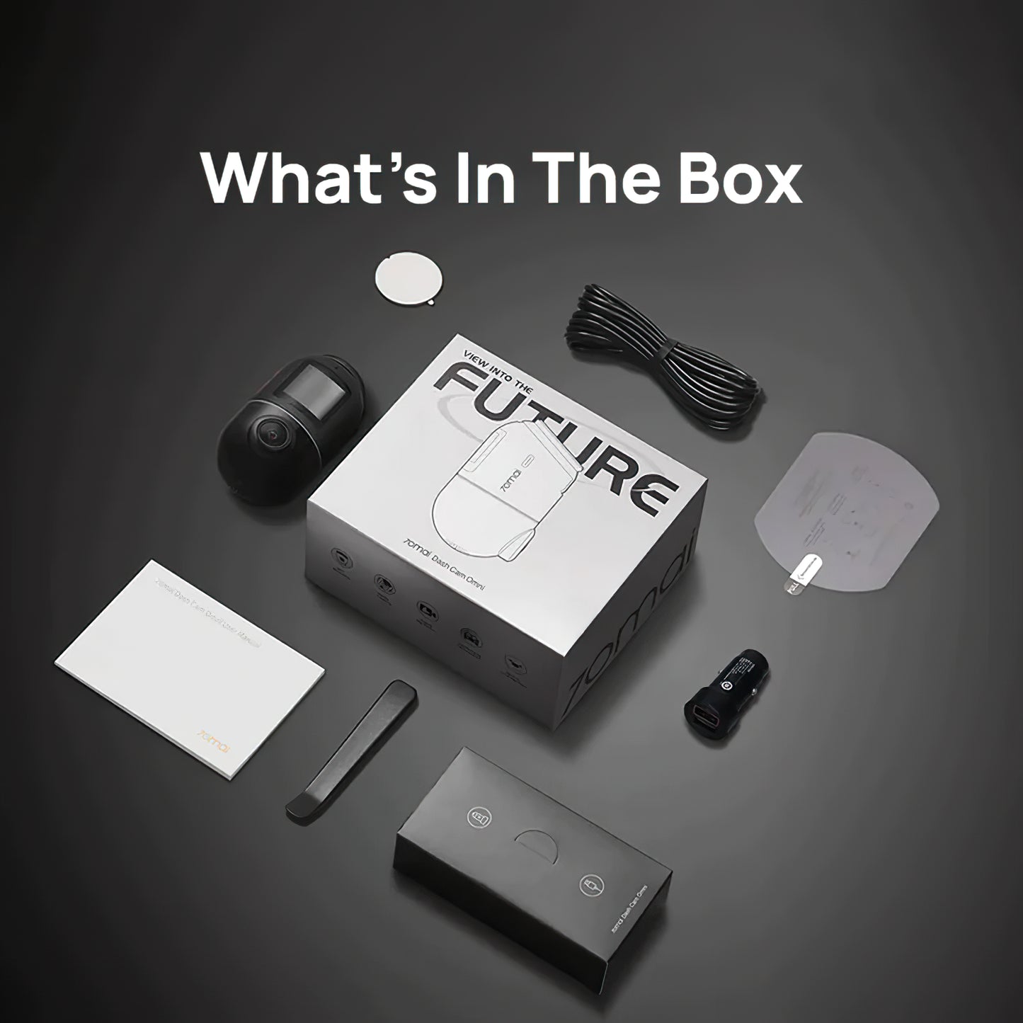 Avtomobilska kamera 70mai Dash Cam Omni 360 X200, 1080P, 64Gb, Wi-Fi, GPS, AI, Glasovni nadzor, Zaslon 1.2inch X200-64-BK