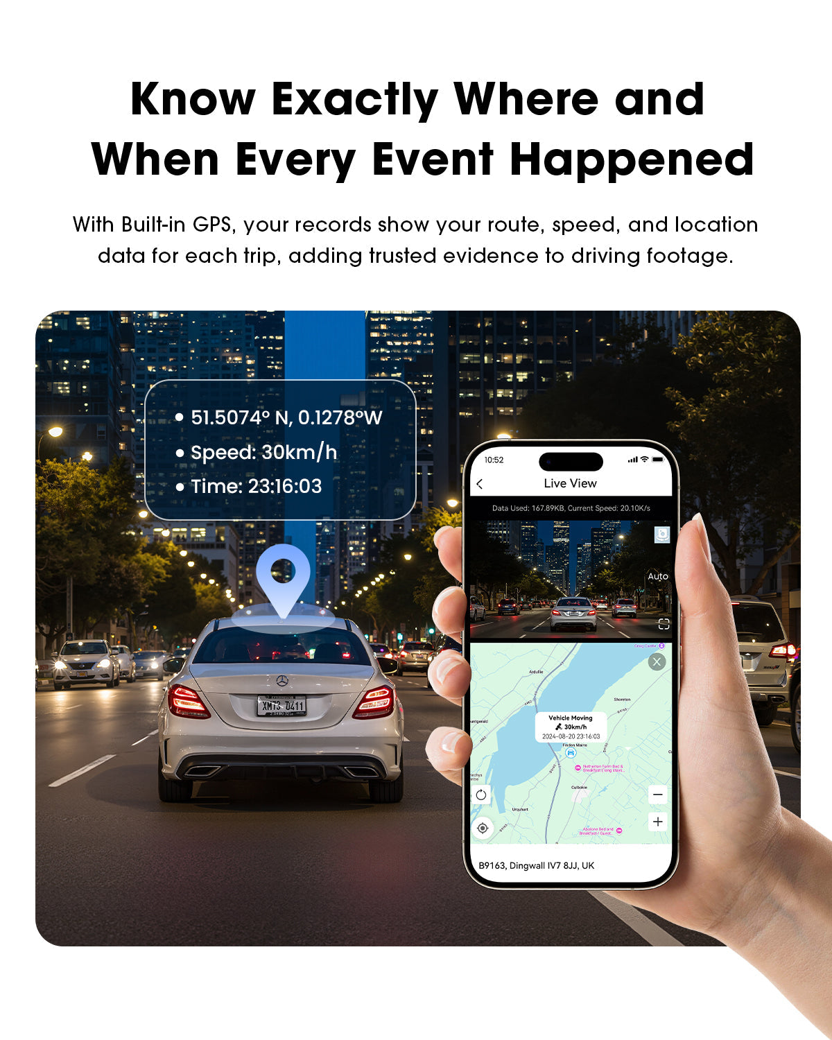 Avtokamera Spredaj Zadaj DDPAI N5 Dual 2026, 4K, Wi-Fi, GPS, AI